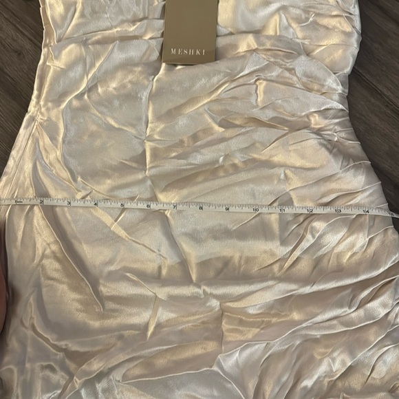 NWT Meshki Claudette Satin Drape Dress - Picture 10 of 10